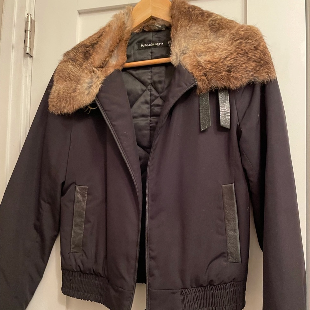 Mackage bummer jacket w/ fur collar XS NEGOTIABLE